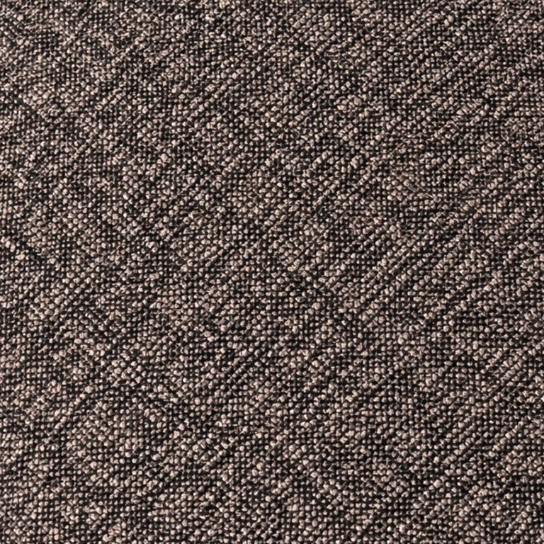 Flora Dining Chair - Set of 2 - Curved Back - Chocolate Soft Weave and Black - Fabric and Metal