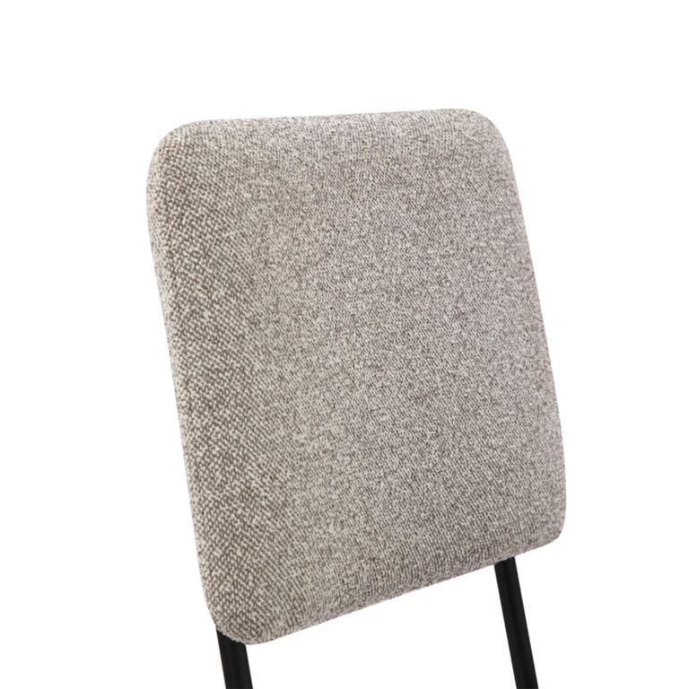 Holly Dining Chair - Set of 2 - Lyon Steel and Black - Fabric and Metal