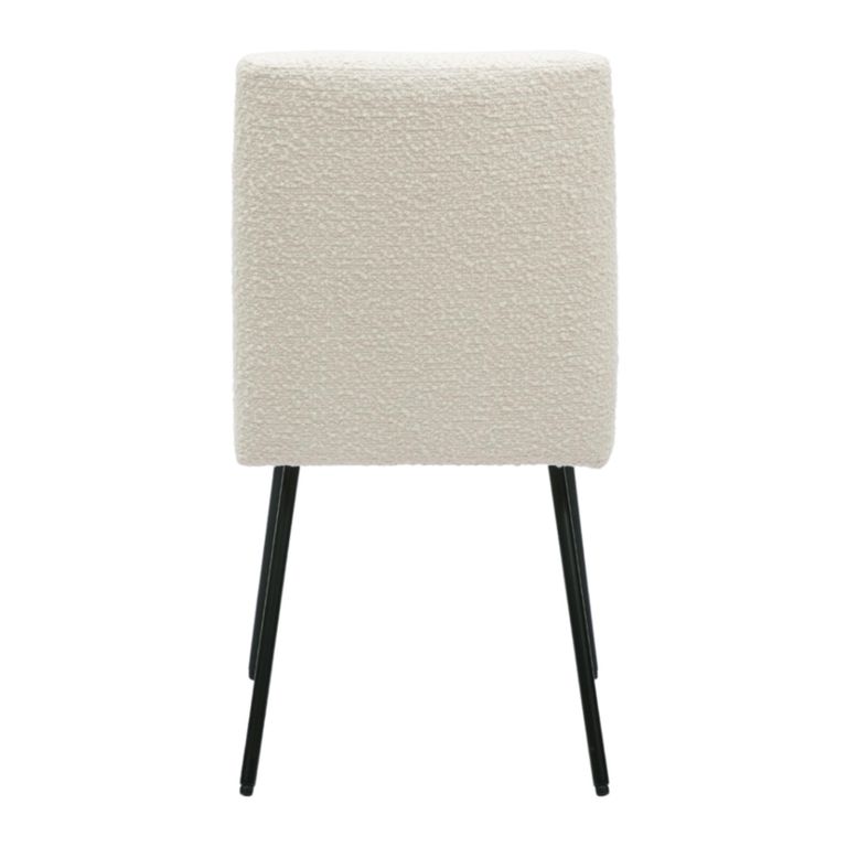 Laurel Dining Chair - Set of 2 - Cologne Ivory and Black - Fabric and Metal
