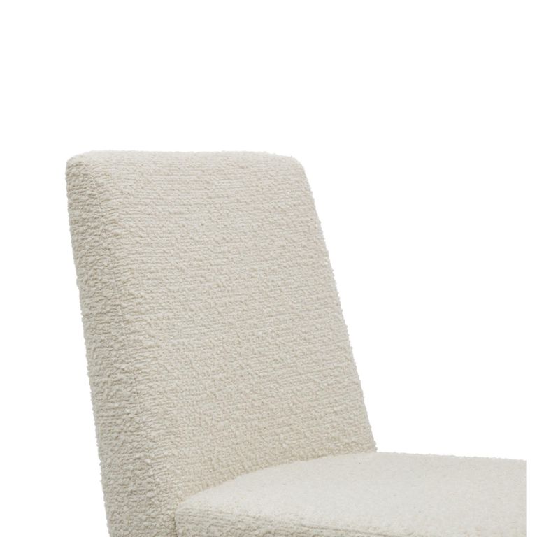 Laurel Dining Chair - Set of 2 - Cologne Ivory and Black - Fabric and Metal