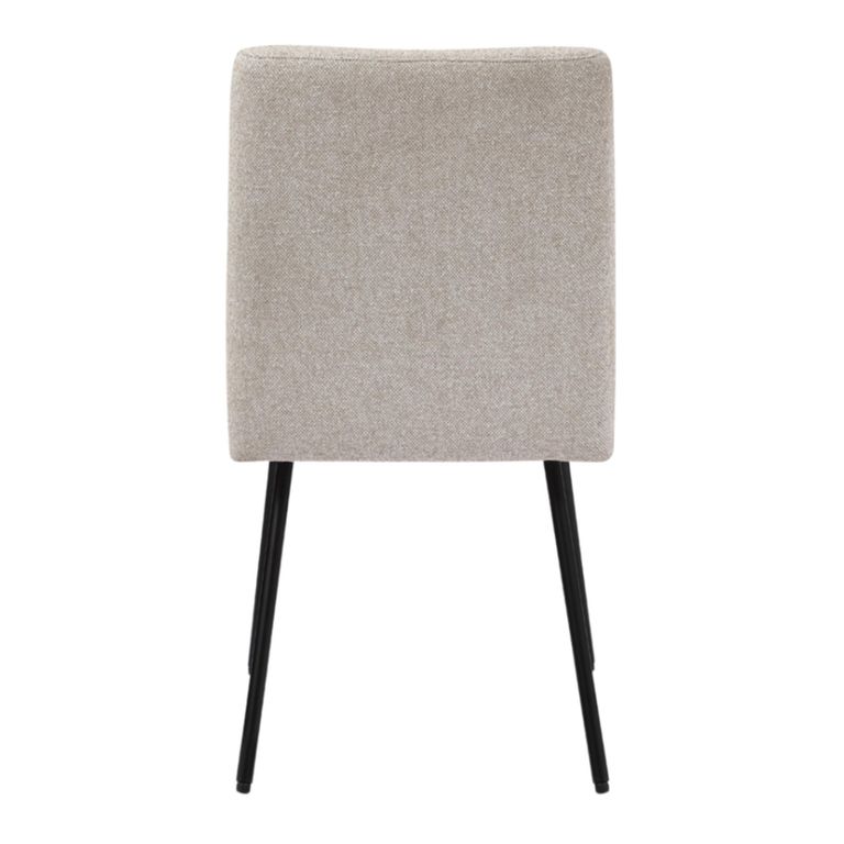 Laurel Dining Chair - Set of 2 - Lyon Mink and Black - Fabric and Metal
