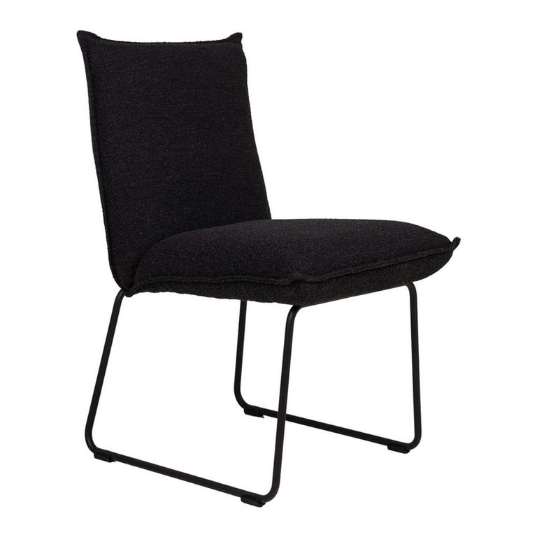Atlanta Dining Chair - Set of 2 - Onyx - Fabric and Metal