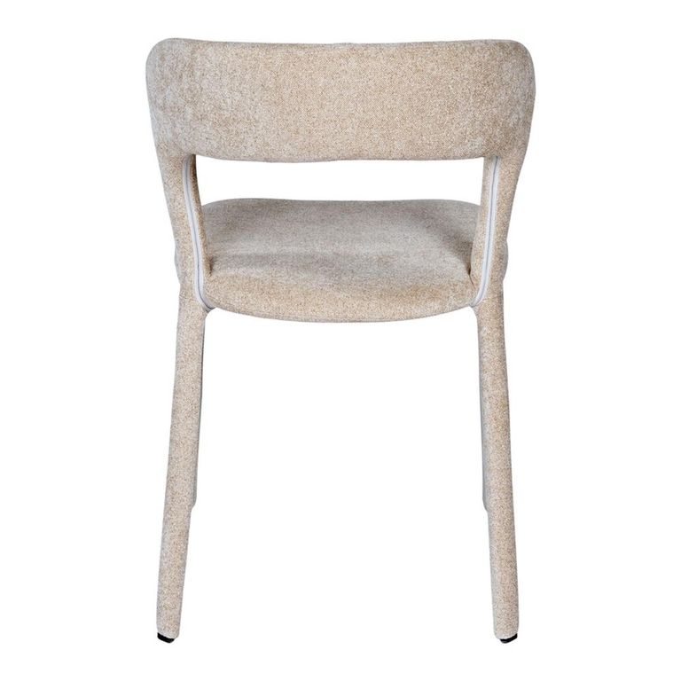 Toledo Dining Chair - Set of 2 - Curved Back - Beige - Fabric