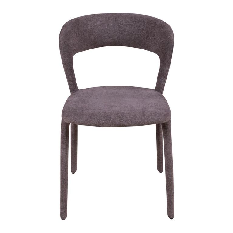 Toledo Dining Chair - Set of 2 - Curved Back - Taupe - Fabric