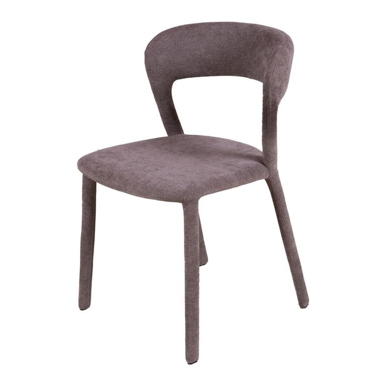 Toledo Dining Chair - Set of 2 - Curved Back - Taupe - Fabric