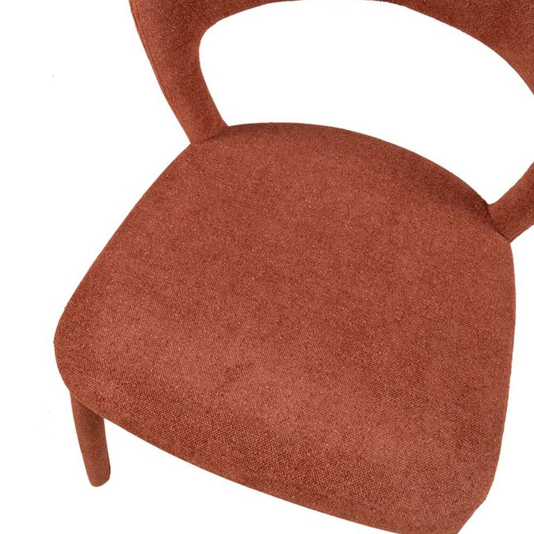 Toledo Dining Chair - Set of 2 - Curved Back - Terra - Fabric