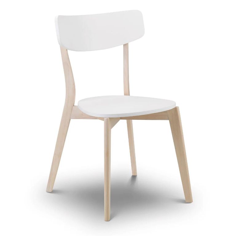 Casa Dining Chair - Set of 2 - White and Natural - Wood