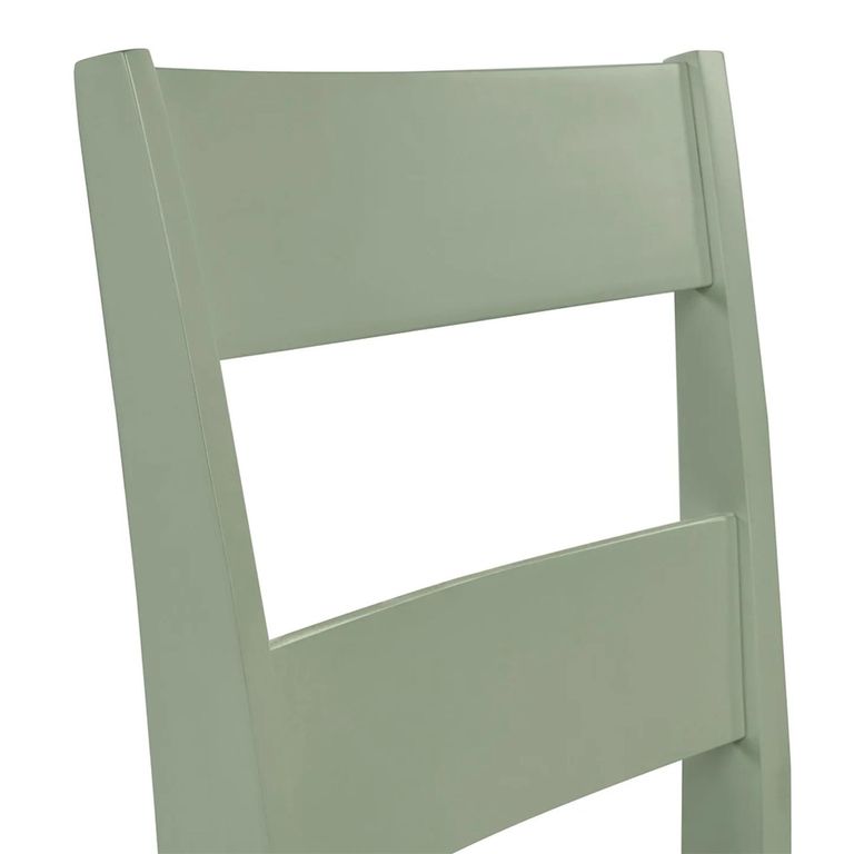 Linwood Dining Chair - Set of 2 - Natural and Sage Green Painted - Oak Effect