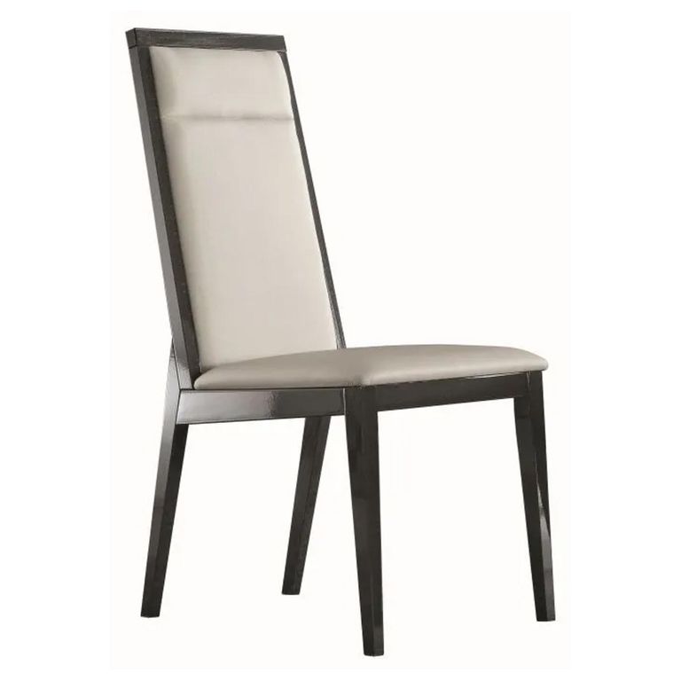 Versilia Dining Chair - Set of 2 - Black Faux Leather