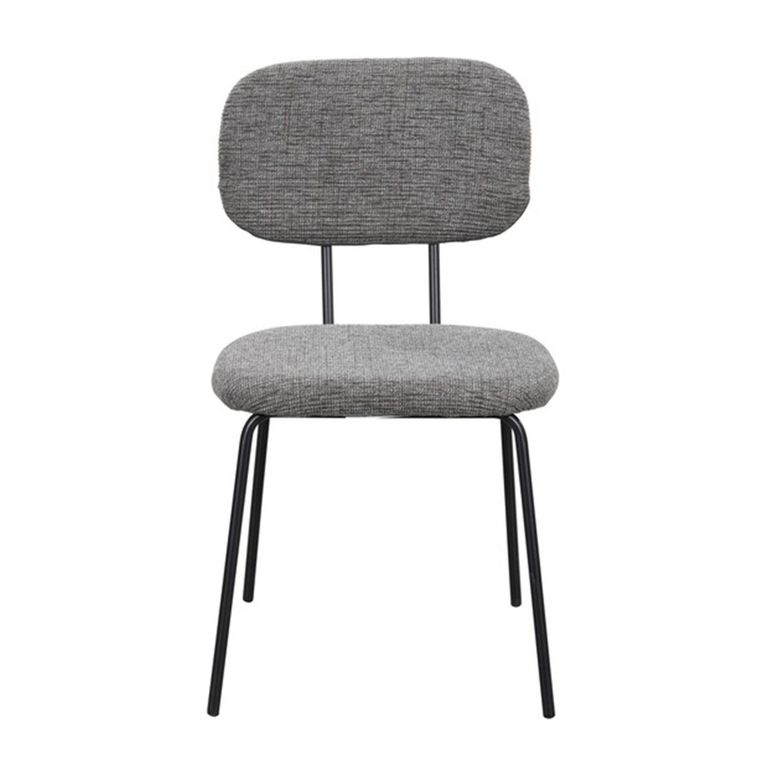 Radius Dining Chair - Set of 2 - Dark Grey and Black - Fabric