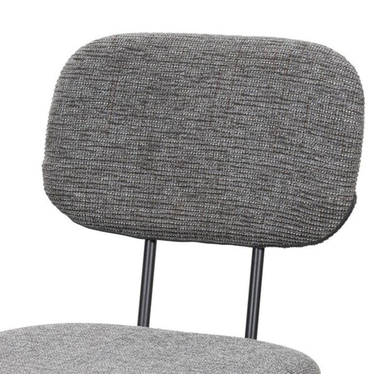 Radius Dining Chair - Set of 2 - Dark Grey and Black - Fabric