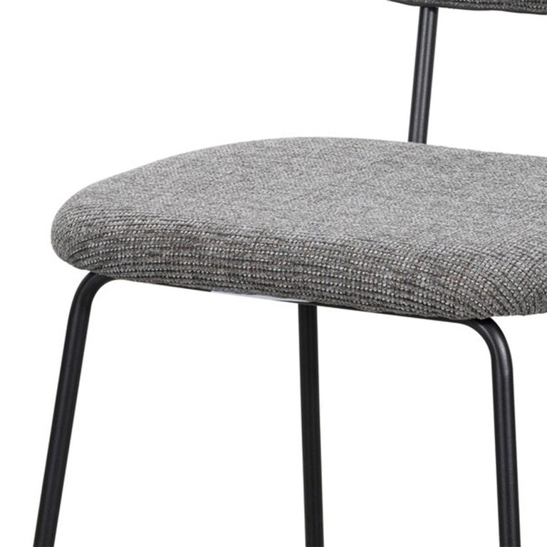 Radius Dining Chair - Set of 2 - Dark Grey and Black - Fabric