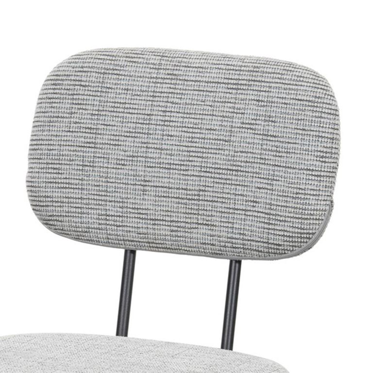 Radius Dining Chair - Set of 2 - Light Grey and Black - Fabric