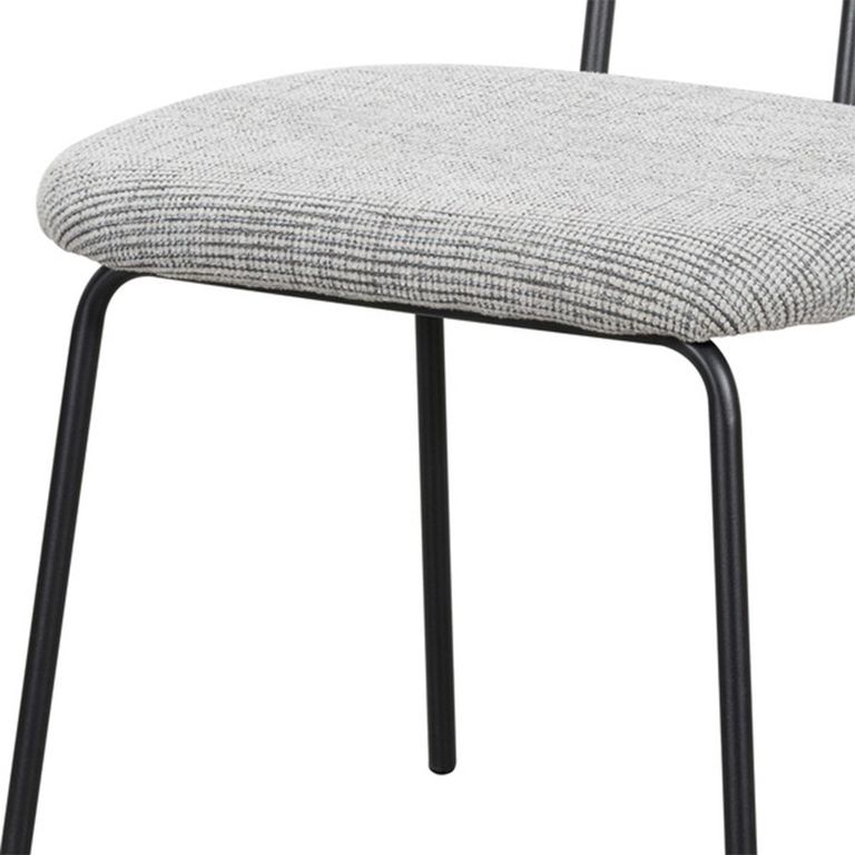 Radius Dining Chair - Set of 2 - Light Grey and Black - Fabric