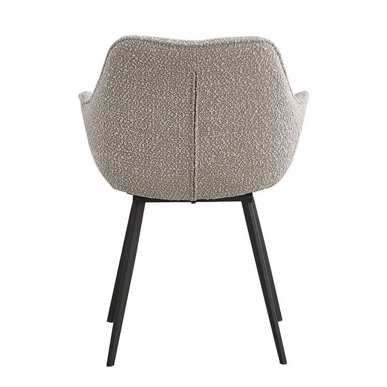 Luca Dining Armchair - Set of 2 - Beige - Boucle Fabric