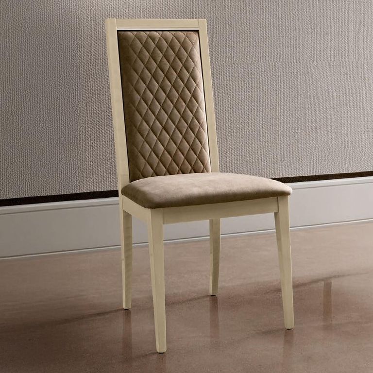 Ambra Italian Dining Chair - Rombi - High Back - Sand Birch
