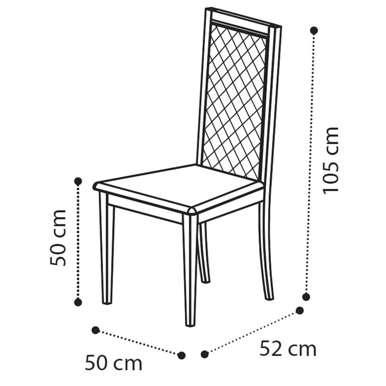 Ambra Italian Dining Chair - Rombi - High Back - Sand Birch