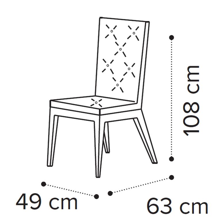 Volare Italian Dining Chair - Capitonne - Venetian Grey - Fabric