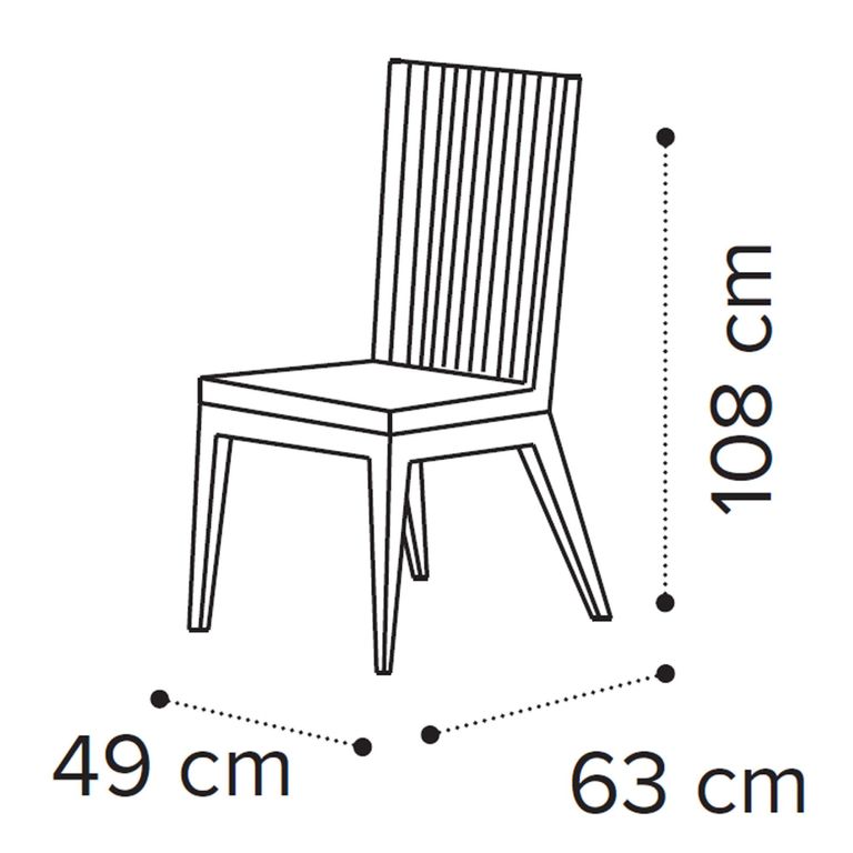 Volare Italian Dining Chair - Flute Stripe - Venetian Grey - Fabric