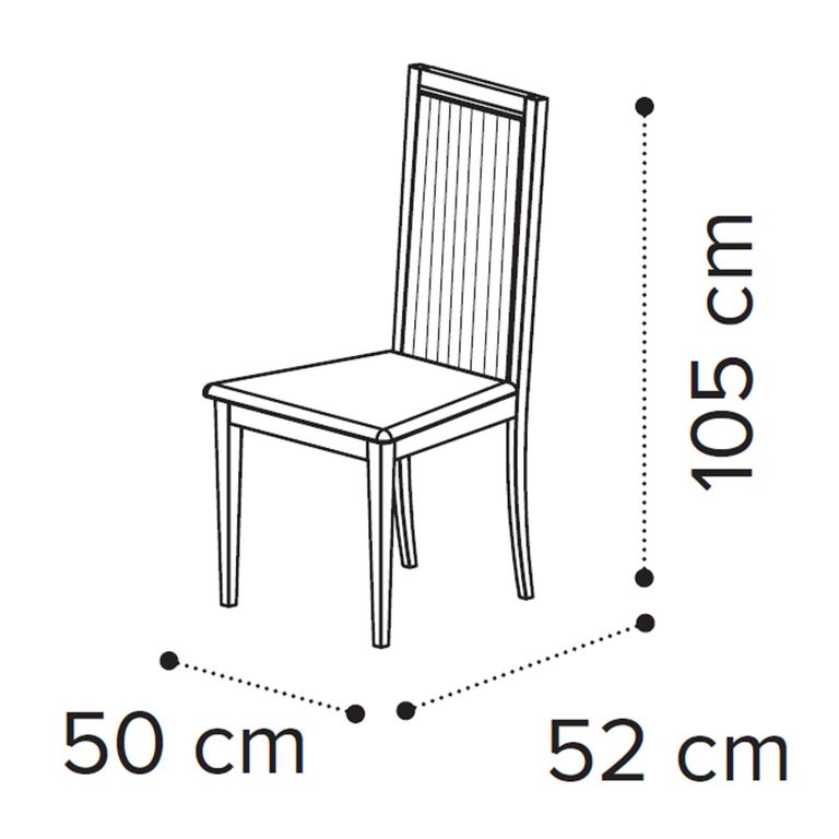 Volare Italian Dining Chair - Roma Stripe - Venetian Grey - Fabric