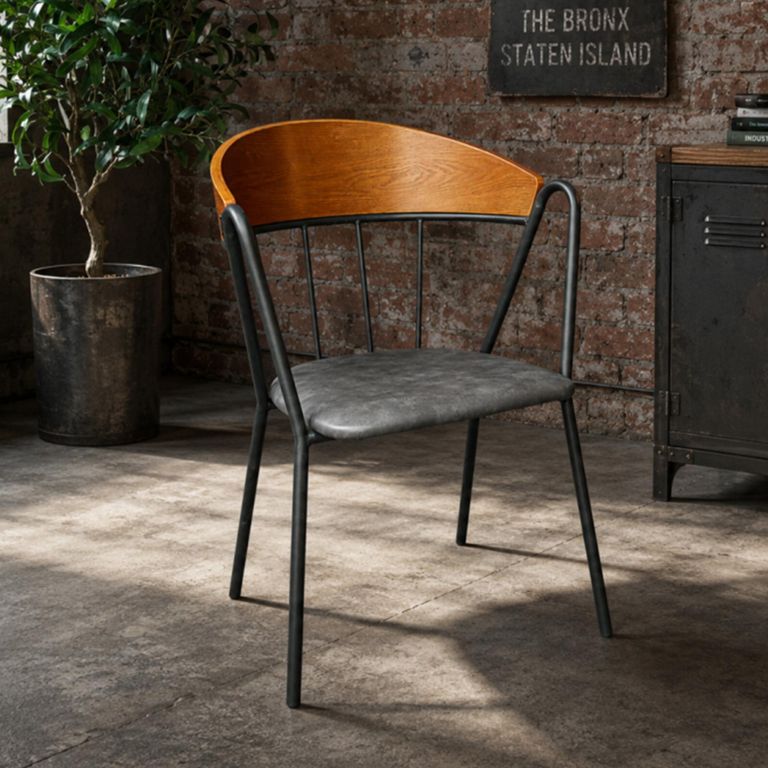 2 x Retro Metal Dining Chair