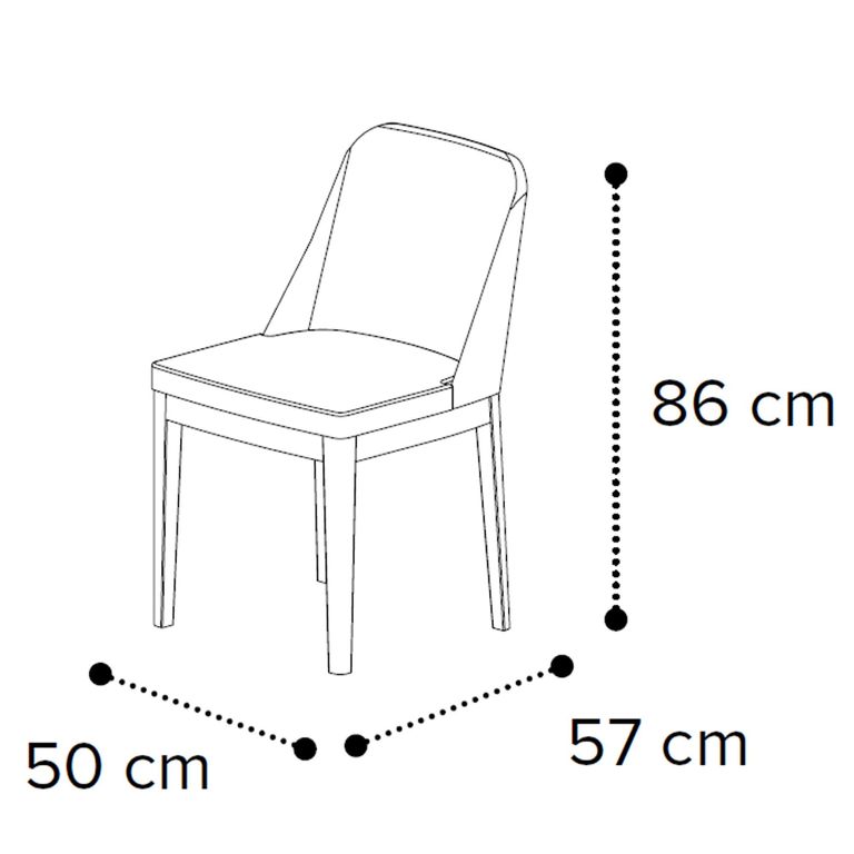 Prestige Italian Dining Chair - Beige - Fabric
