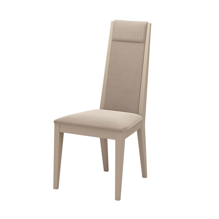 Prestige Italian Dining Chair - High Back - Beige - Fabric