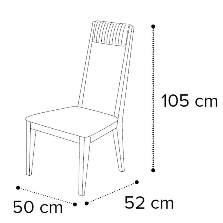 Prestige Italian Dining Chair - High Back - Beige - Fabric