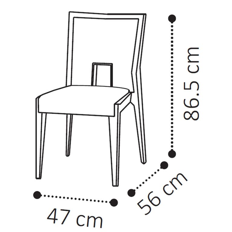 Volare Italian Dining Chair - Ambra - Beige and Walnut - Fabric