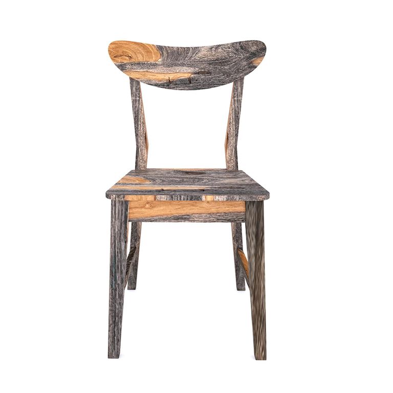 Goa Dining Chair - Set of 2 - Curved Back - Rustic Sheesham