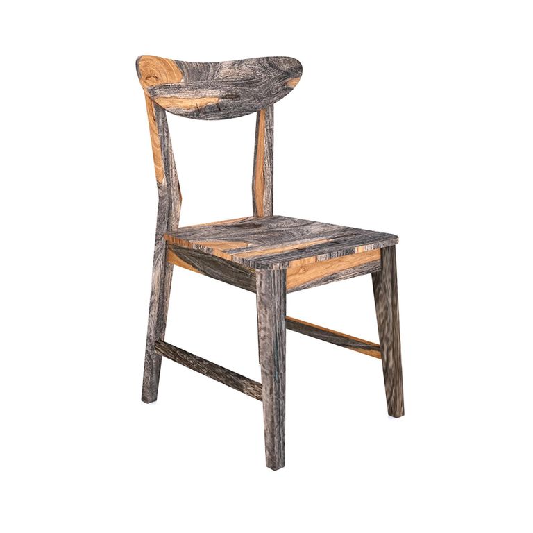 Goa Dining Chair - Set of 2 - Curved Back - Rustic Sheesham