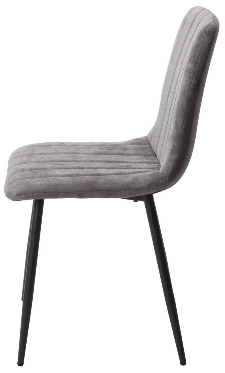 Aspen Dining Chair - Set of 2 - Straight Stitch - Grey Fabric