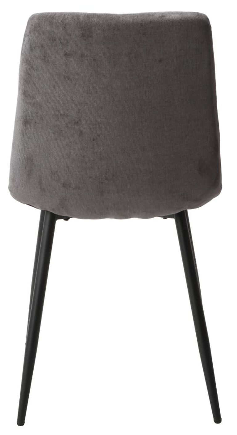 Aspen Dining Chair - Set of 2 - Straight Stitch - Grey Fabric