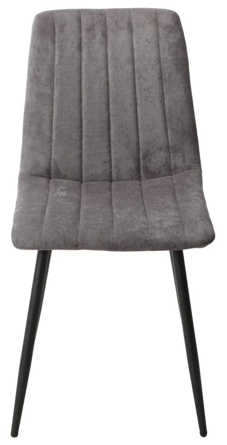 Aspen Dining Chair - Set of 2 - Straight Stitch - Grey Fabric