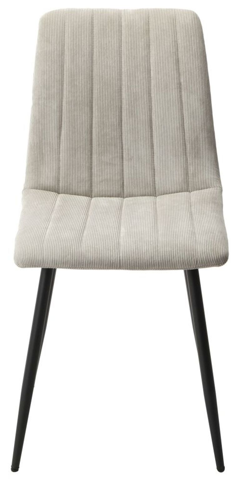 Aspen Dining Chair - Set of 2 - Straight Stitch - Light Grey Fabric