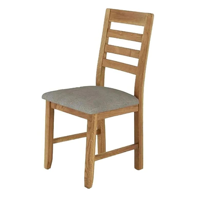 Bergen Ladder Back Dining Chair - Set of 2 - Linen Fabric