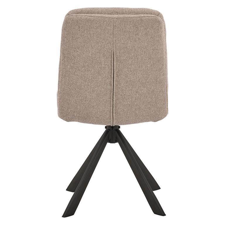 Dean Swivel Dining Chair - Set of 2 - Beige Fabric
