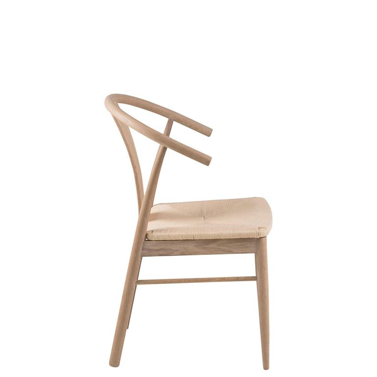 Janik Dining Chair - Set of 2 - Oak - Curved Back