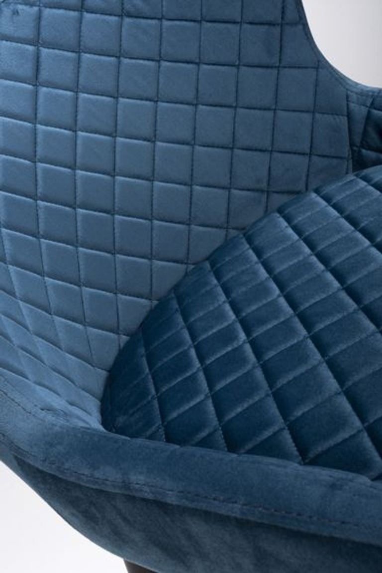 Malmo Dining Chair - Set of 2 - Blue Fabric