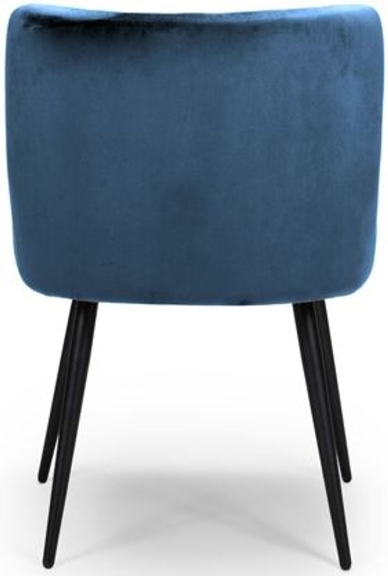 Malmo Dining Chair - Set of 2 - Blue Fabric