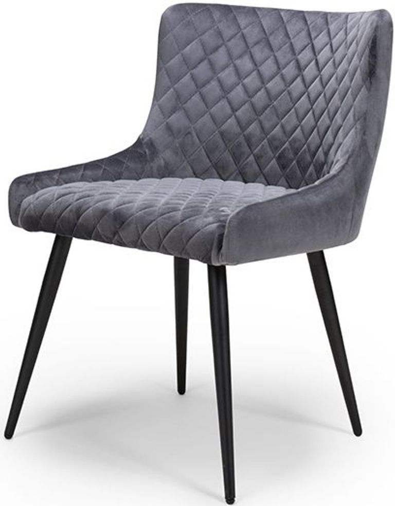 Malmo Dining Chair - Set of 2 - Grey Fabric