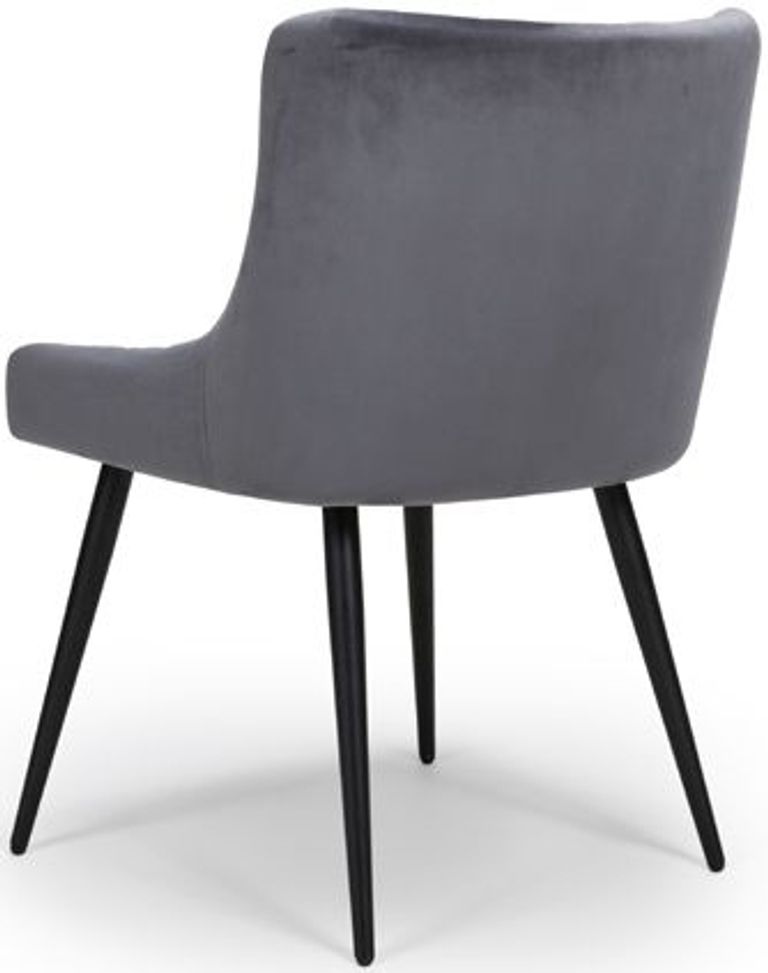 Malmo Dining Chair - Set of 2 - Grey Fabric