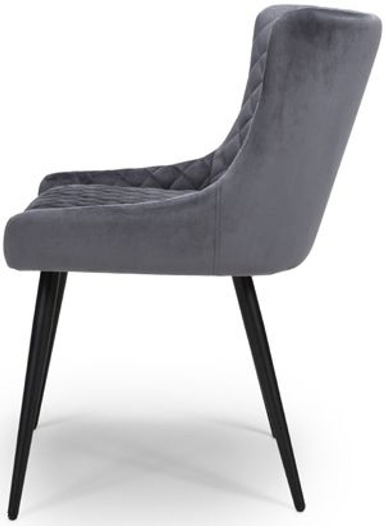 Malmo Dining Chair - Set of 2 - Grey Fabric