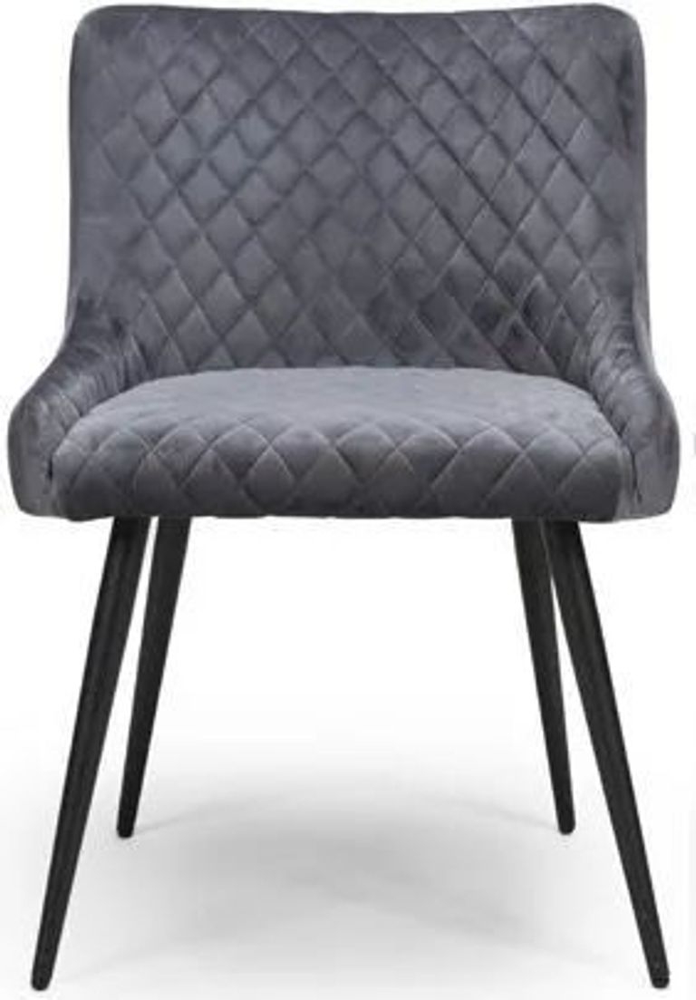 Malmo Dining Chair - Set of 2 - Grey Fabric