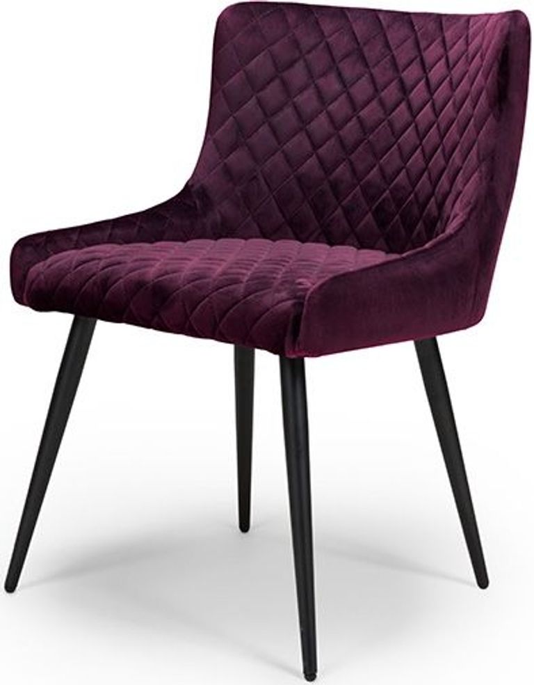Malmo Dining Chair - Set of 2 - Purple Fabric
