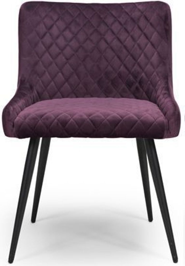 Malmo Dining Chair - Set of 2 - Purple Fabric