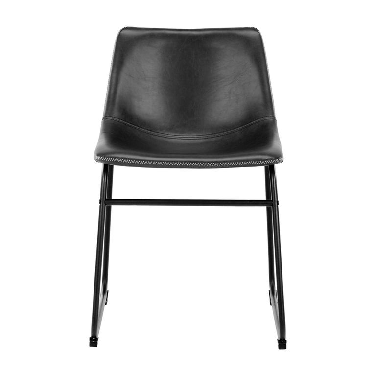 Oregon Dining Chair - Set of 2 - Vintage Black Faux Leather