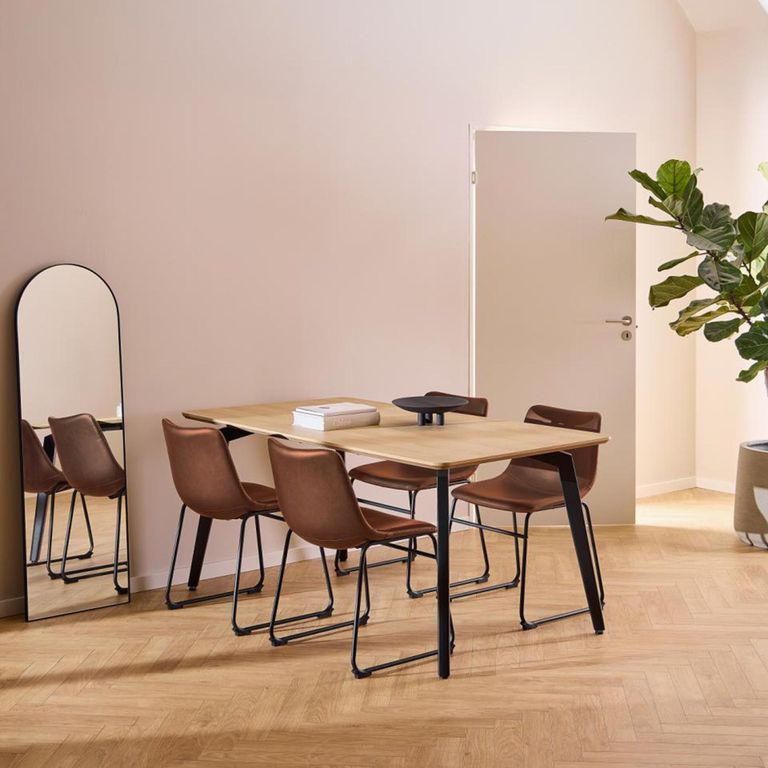 Oregon Dining Chair - Set of 2 - Vintage Brandy Faux Leather