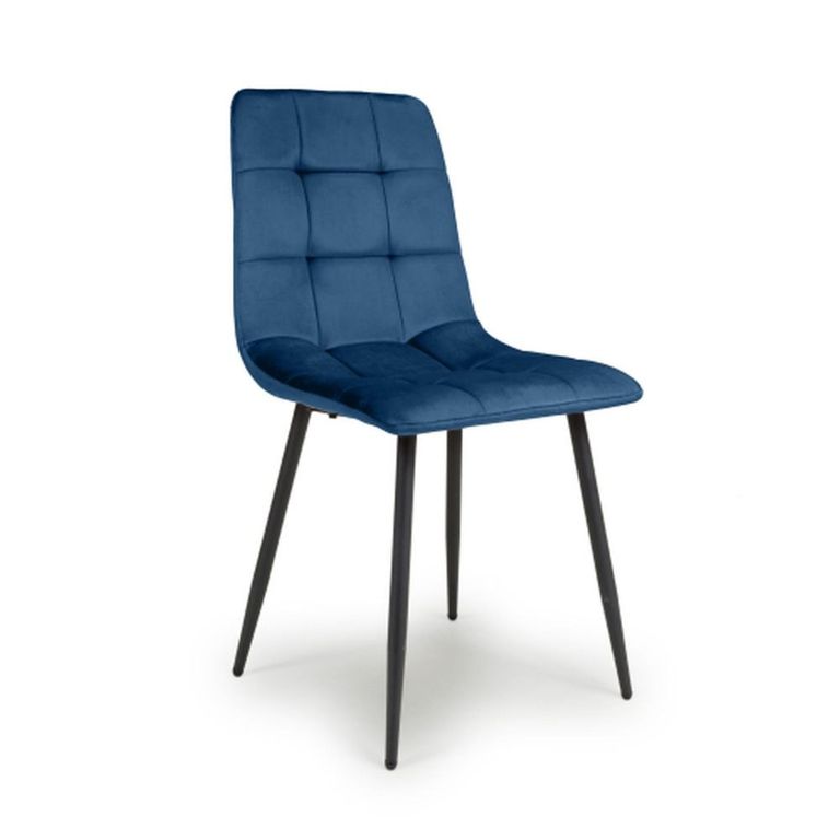 Madison Dining Chair - Set of 4 - Brushed Blue Velvet