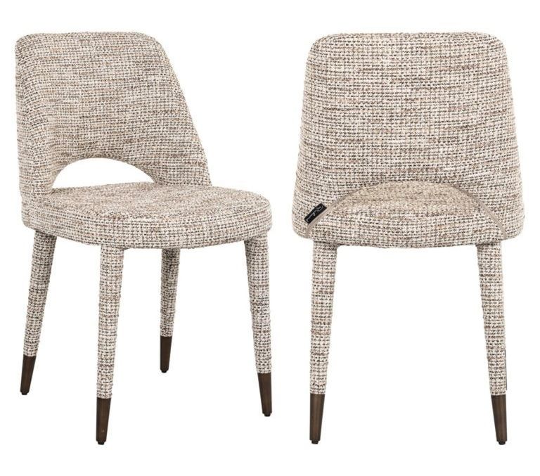 Cecilia Natural Fabric Dining Chair (Set of 2)